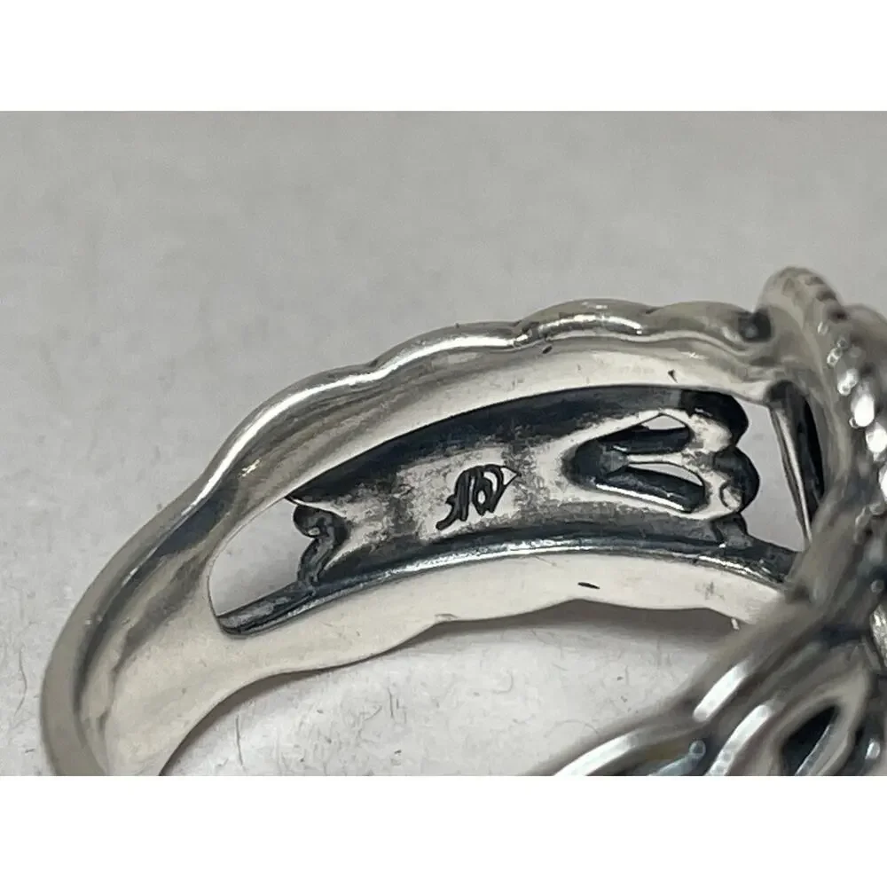Carolyn Pollack 925 Sterling Silver Lapis Lazuli Ring Size 9.75 8g Signed